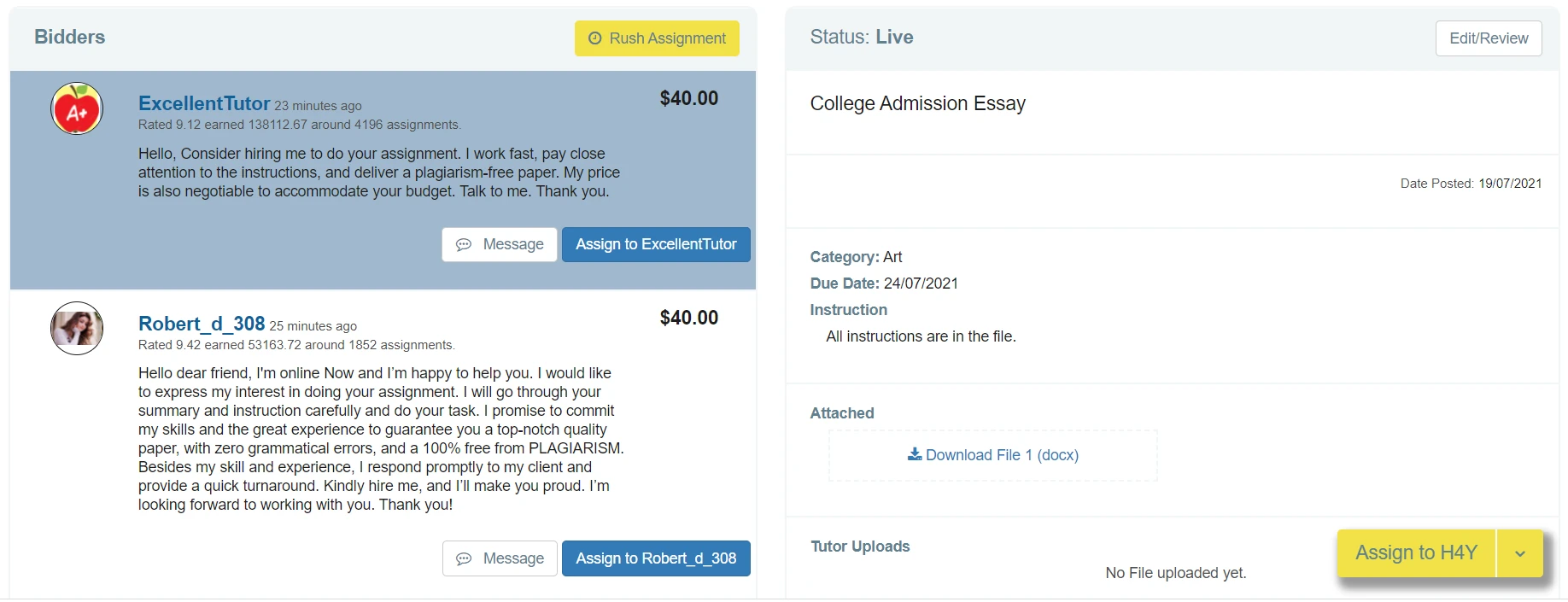 HomeworkForYou order